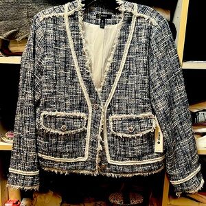 Navy and white  suit jacket, never worn